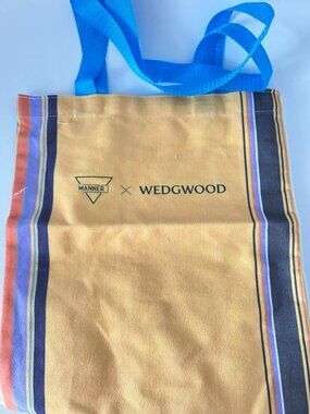 Manner Wedgwood Striped Canvas Tote Bag Yellow Canvas Bag Shoulder Bag